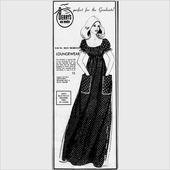 Vintage 70s Peasant Ric Rac Blue Red Maxi Dress Prairie Ditsy // Size Medium - Picture 4 of 6